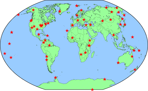 Map of Globe